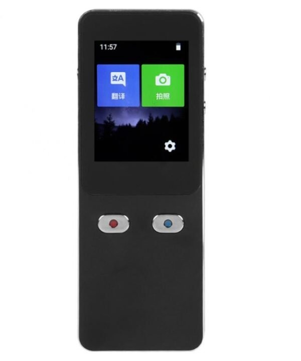 T9+ Portable WIFI Smart Voice Translator Smart Business Travel Real Time AI Translator Translation Machine 27 Languages Translator, T9+ Black