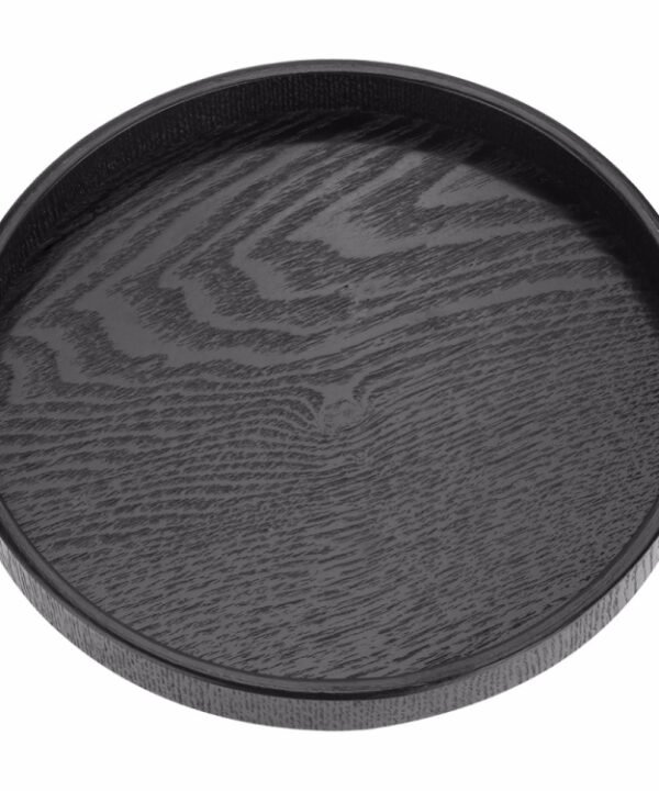 Creative Round Solid Wood Tea Tray Hotel Wooden Tay Storage Tray, Diameter: 27 cm