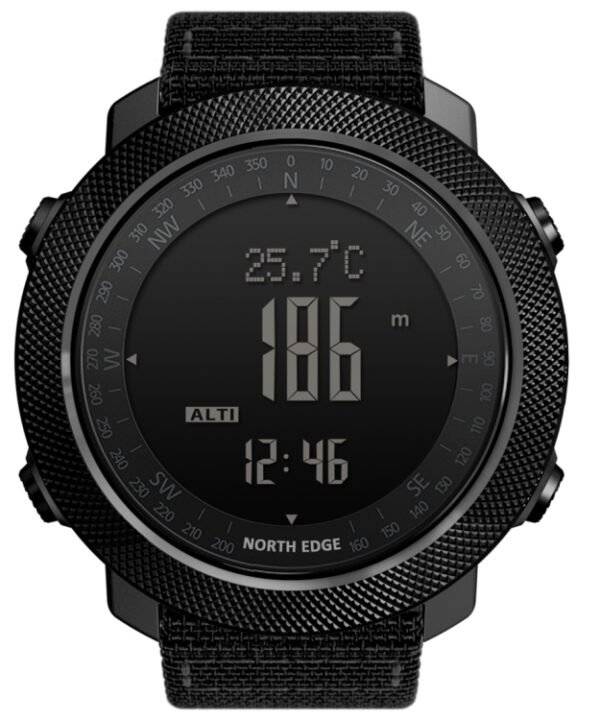 NORTH EDGE Multi-function Waterproof Outdoor Sports Electronic Smart Watch, Support Humidity Measurement / Weather Forecast / Speed Measurement, Style: Nylon Strap, Nylon Strap