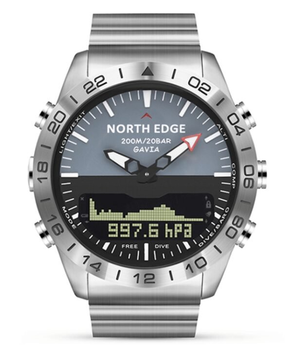 North Edge GAVIA Men Outdoor Sport 50m Waterproof Smart Digital Watch Diving Watch, Support Barometer & Pedometer, GAVIA