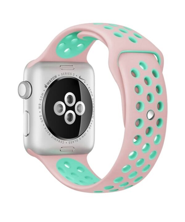 For Apple Watch Series 10 42mm / 9&8&7 41mm / SE 3&SE 2&6&SE&5&4 40mm / 3&2&1 38mm Fashionable Classical Silicone Sport Watch Band(Grey White), WA1230A, WA1230B, WA1230BG, WA1230BH, WA1230BL, WA1230BM, WA1230BR, WA1230BY, WA1230C, WA1230D, WA1230DW...