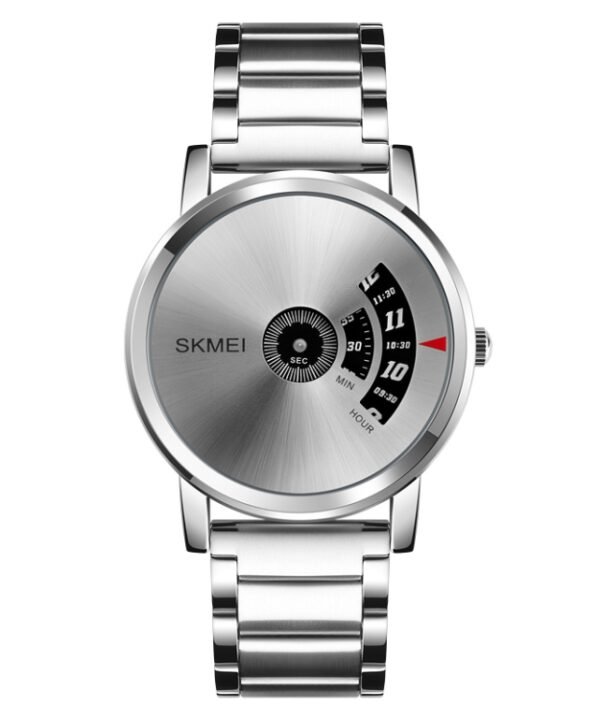 SKMEI 1260 Fashion Creative Pointer 30m Waterproof Quartz Wrist Watch with Stainless Steel Watchband