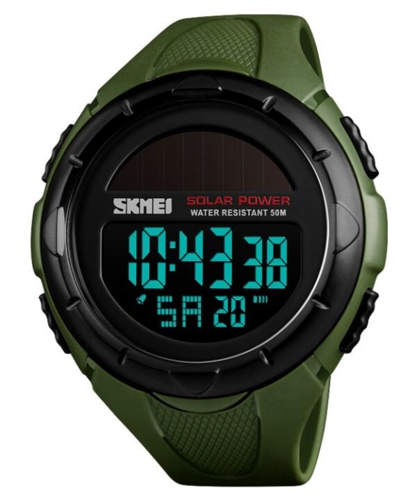 SKMEI 1405 Fashion Solar Power Outdoor Sports Watch Multifunctional 50m Waterproof Men Digital Watch