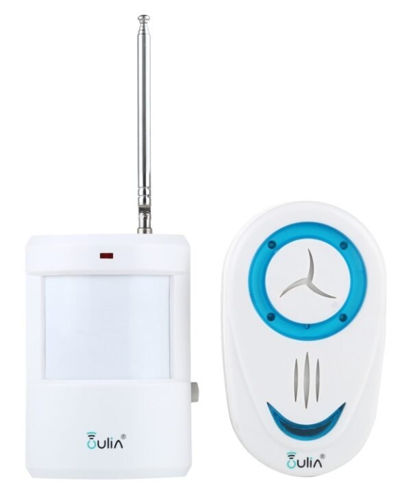 OULIA 220V Wireless Sensor Door Chime Electro Guard Watch, US Plug