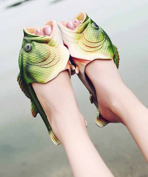 Fish Style EVA Material Summer Beach Sandals Simulation Fish Beach Slippers for Men, Size: 43#