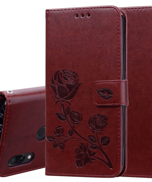 Rose Embossed Horizontal Flip PU Leather Case for Xiaomi Redmi 7, with Holder & Card Slots & Wallet, For Xiaomi Redmi 7