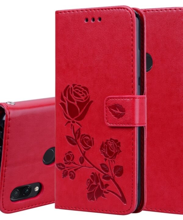 Rose Embossed Horizontal Flip PU Leather Case for Xiaomi Redmi Note 7, with Holder & Card Slots & Wallet, For Xiaomi Redmi Note 7