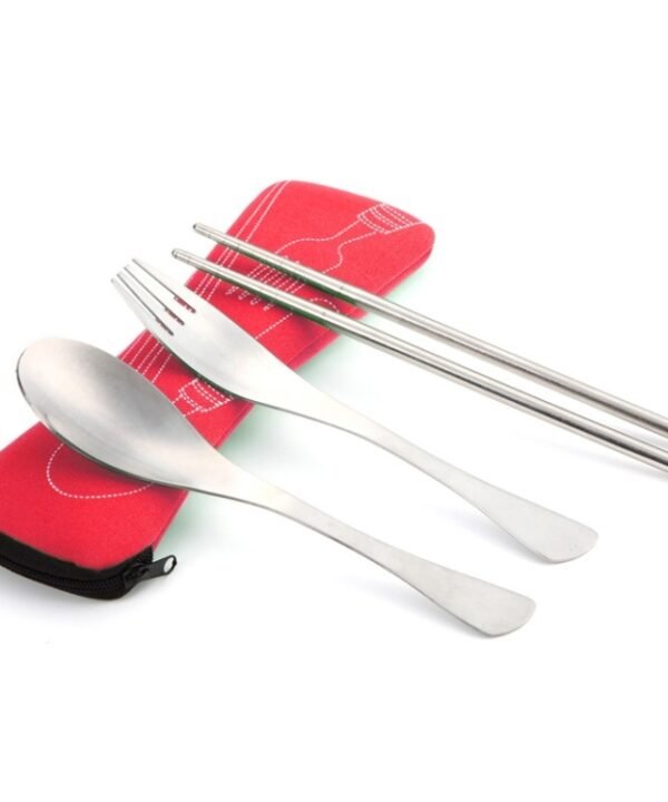 Three-Piece Outdoor Cutlery, Big Red, Light blue, Dark blue, Rose Red, Grass green, Fluorescent green, Orange, Purple