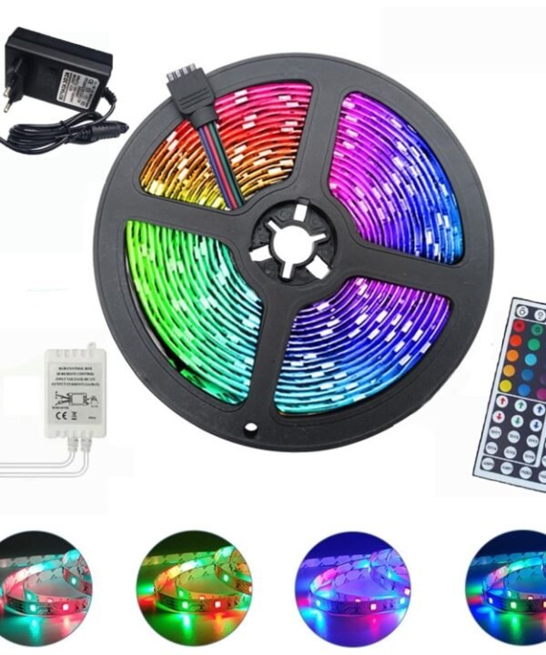 EU Plug 5M 2835SMD No Waterproof Light With 44 Key Remote Control RGB LED Light Strip