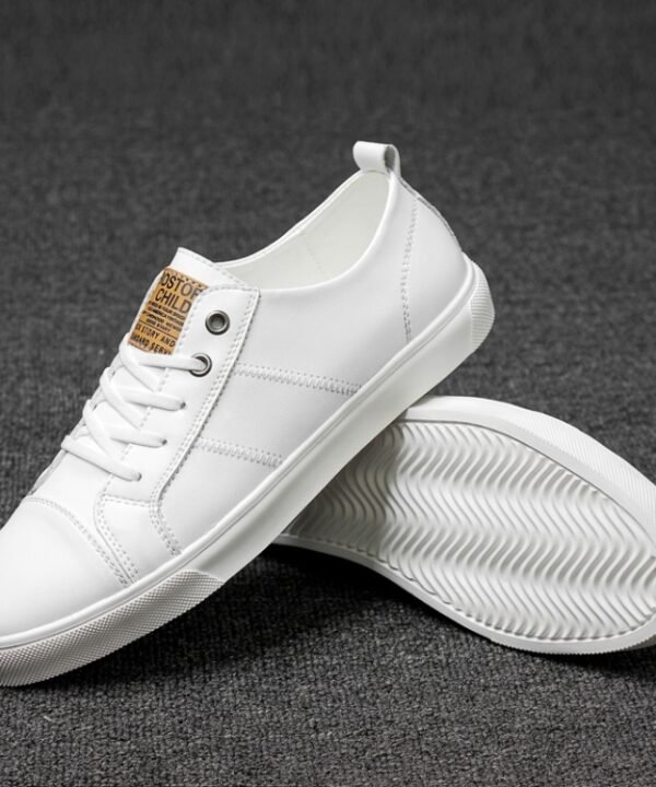 Microfiber Leather Upper Simple Solid Color Casual Shoes for Men, 38, 39, 40, 41, 42, 43