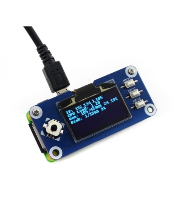Waveshare 1.3 inch 128x64 Pixels SPI/I2C Interface OLED Display HAT for Raspberry Pi