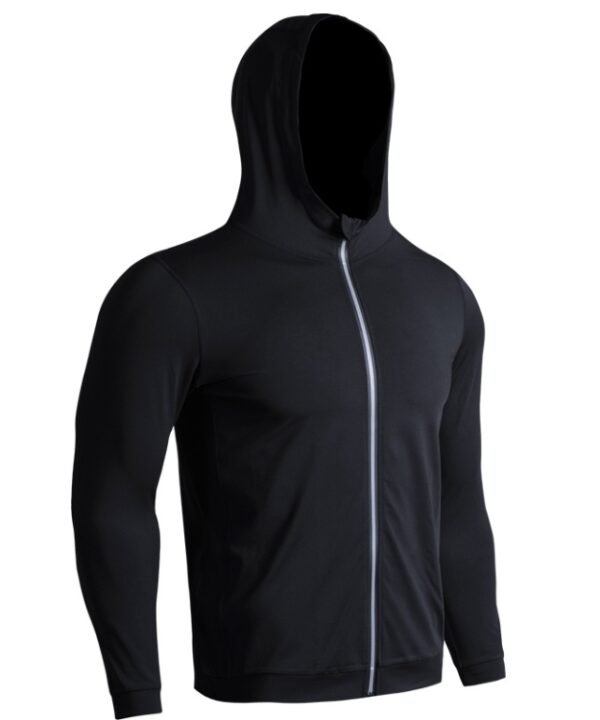 SIGETU Men Sport Hooded Zipper Coat (Color:Grey Size:XXL), S, M, L, XL, XXL, XXXL