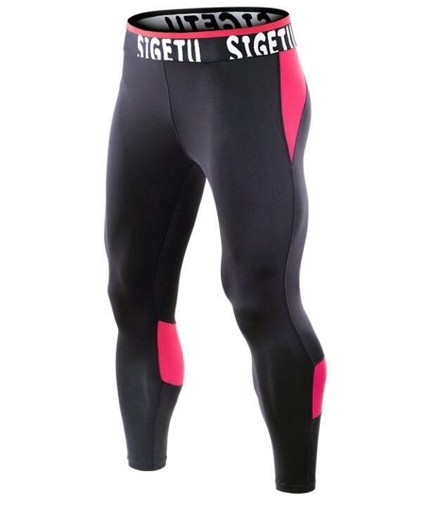 SIGETU Men Fitness Quick-drying Stretch Trousers (Color:Black Green Size:XXL), S, M, L, XL, XXL, XXXL