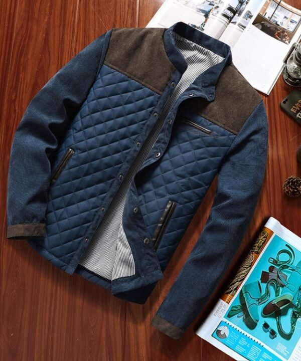 Solid Color Collage Collar Men Jacket, M, L, XL, XXL, XXXL, XXXXL, 5XL