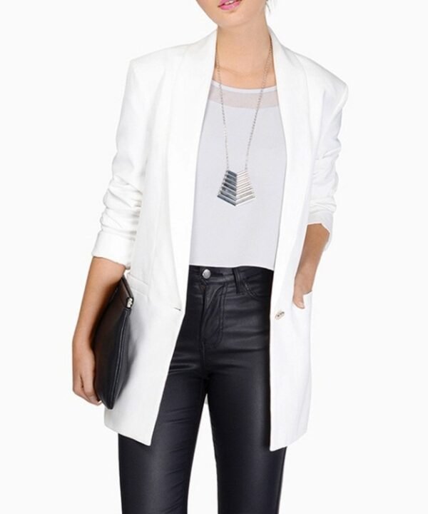 One Buckle Long-sleeved Suit (Color:Dark Blue Size:L), S, M, L, XL, XXL