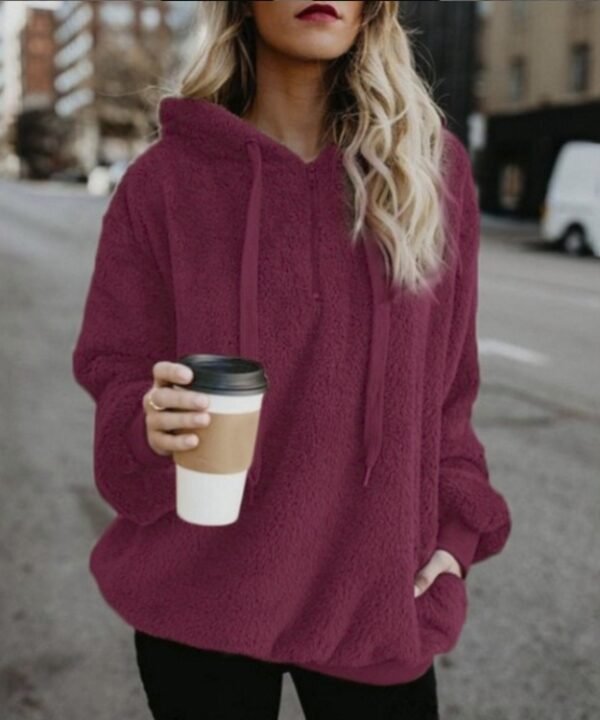 Long-sleeved Hooded Solid Color Women Sweater Coat (Color:Dark Gray Size:XXXXXL), Color:Wine Red Size:S, Color:Green Size:S, Color:Pink Size:S, Color:Dark Gray Size:S, Color:Brown Size:S, Color:Light Grey Size:S, Color:Black Size:S, Color:Dark Blue Siz...