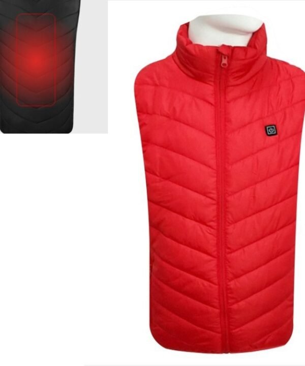 USB Security Smart Constant Temperature Fever Men Stand Collar Cotton Vest, S, M, L, XL, XXL, XXXL, XXXXL