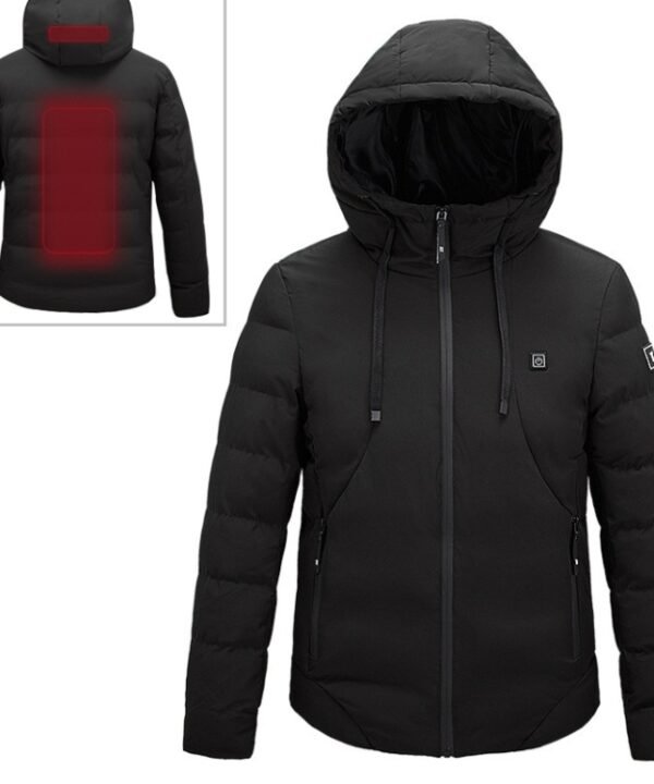 Men and Women Intelligent Constant Temperature USB Heating Hooded Cotton Clothing Warm Jacket, M, L, XL, XXL, XXXL, 4XL, 5XL, 6XL, 7XL