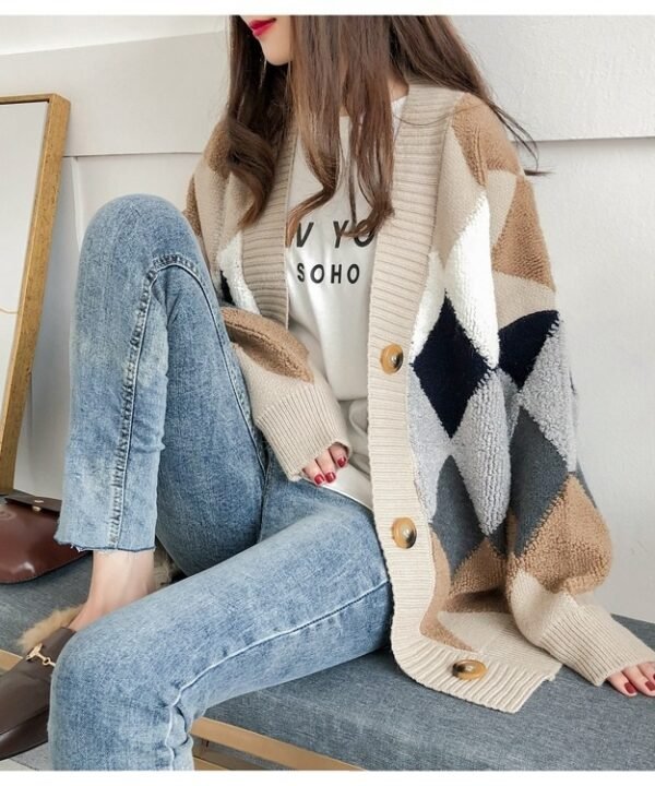 Loose And Lazy Knit Cardigan, Free Size