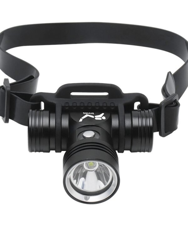 60m Underwater Photography Video Fill-up Headlight Diving Flashlight with Battery Display Function(Headlight+Battery+Charger)