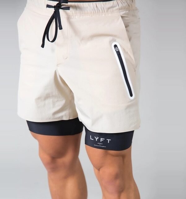 LYFT Loose Double Layer Quick-drying Fitness Shorts For Men, M, L, XL, XXL, XXXL