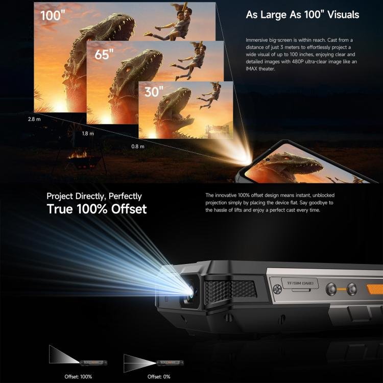 Ulefone Armor 34 Pro+ Projector, 16GB+512GB, Night Vision, IP68/IP69K Rugged Phone, 6.95 inch Android 15 MediaTek Dimensity 7400X Octa Core, Network: 5G, NFC, OTG - Image 6