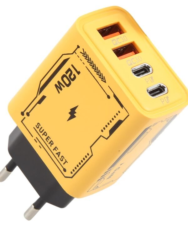 AR-PD14 120W GaN 4-Port Fast Charger with USB-C and Quick Charge 3.0