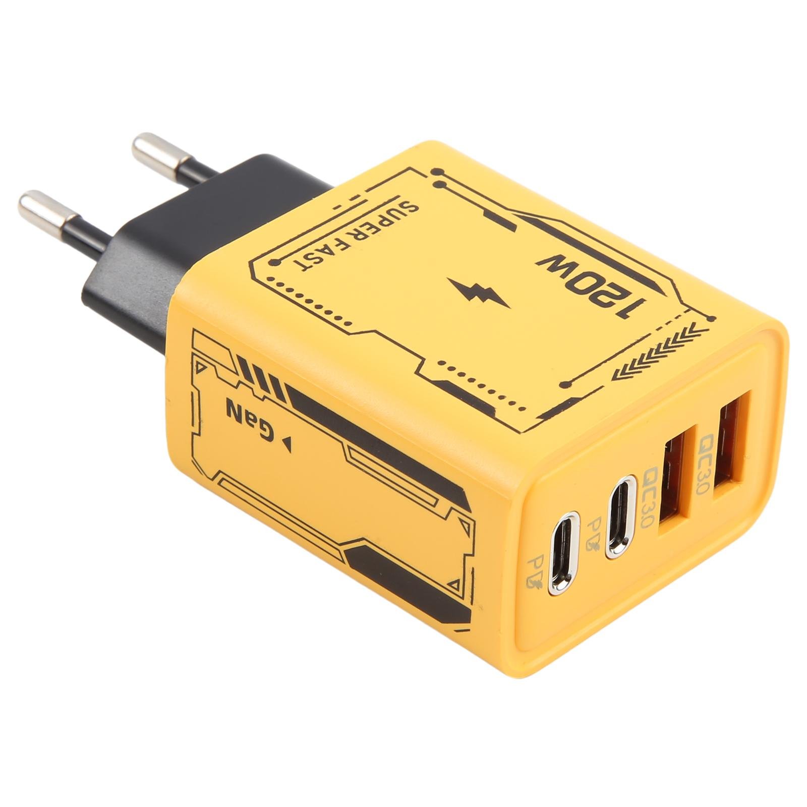 AR-PD14 120W GaN 4-Port Fast Charger with USB-C and Quick Charge 3.0 - Image 3