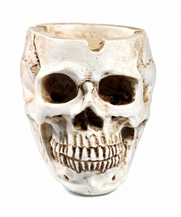 Gothic Resin Skull Ashtray & Spooky Halloween Home Decor