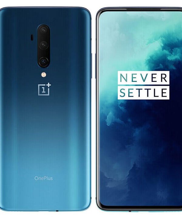 OnePlus 7T Pro Unlocked 5G smartphone in Grade A+ condition viewed from the front and back