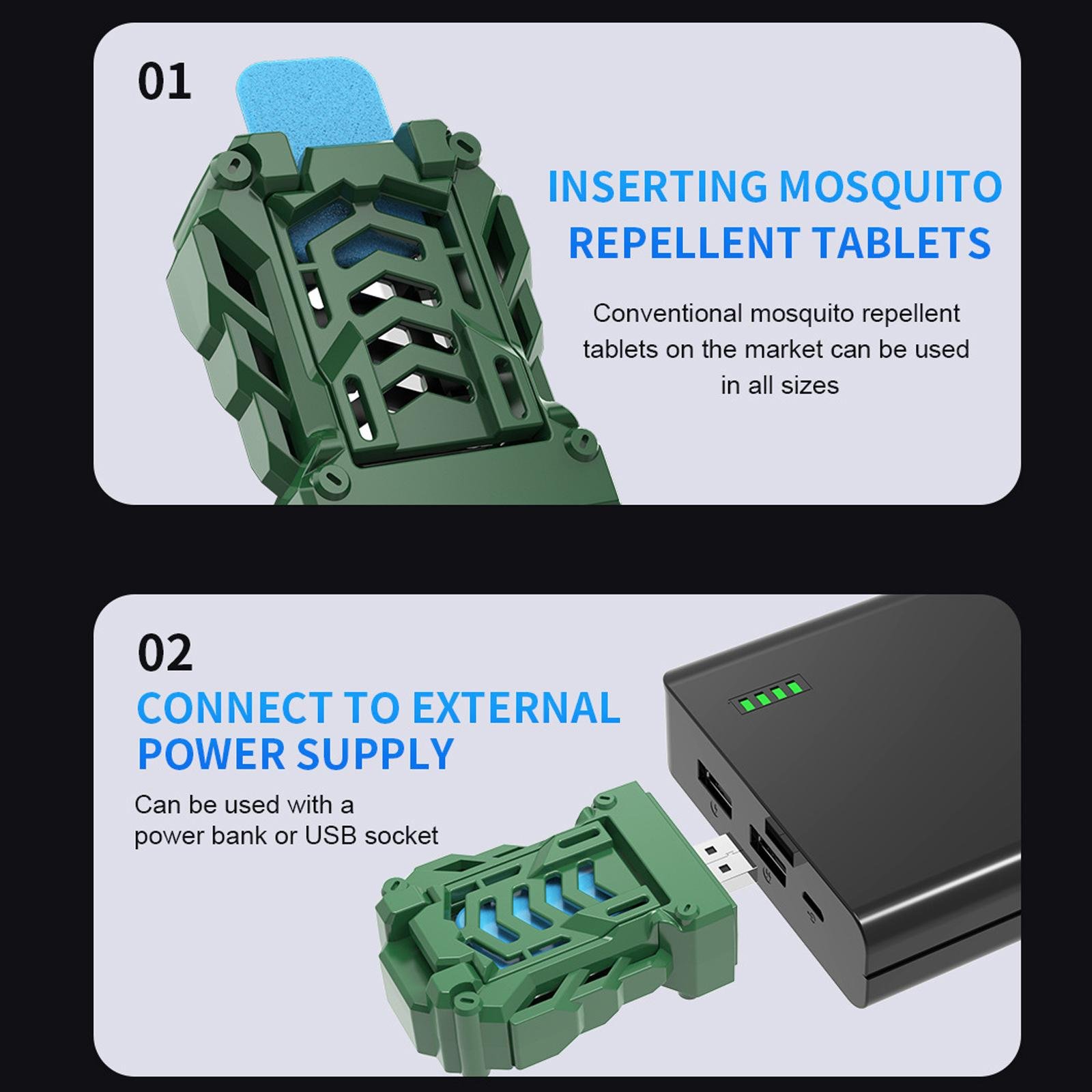 Portable USB Electric Mosquito Repellent – Mini Heated Insect Killer for Outdoor Camping, Travel, and Home (Green) - Image 4